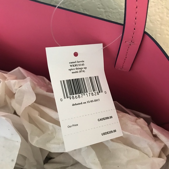 NWT KATE SPADE CAMEL LUVVIE SPICE THINGS UP TOTE - Picture 6 of 8